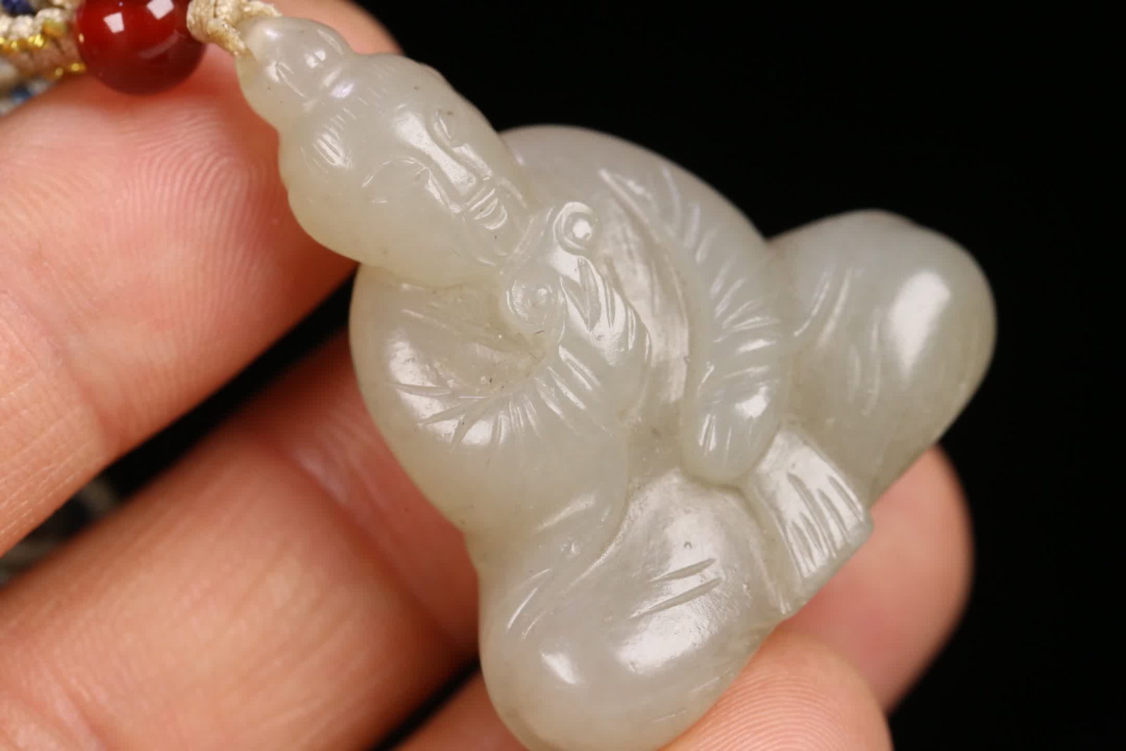A Hetian jade figure pendant - 7