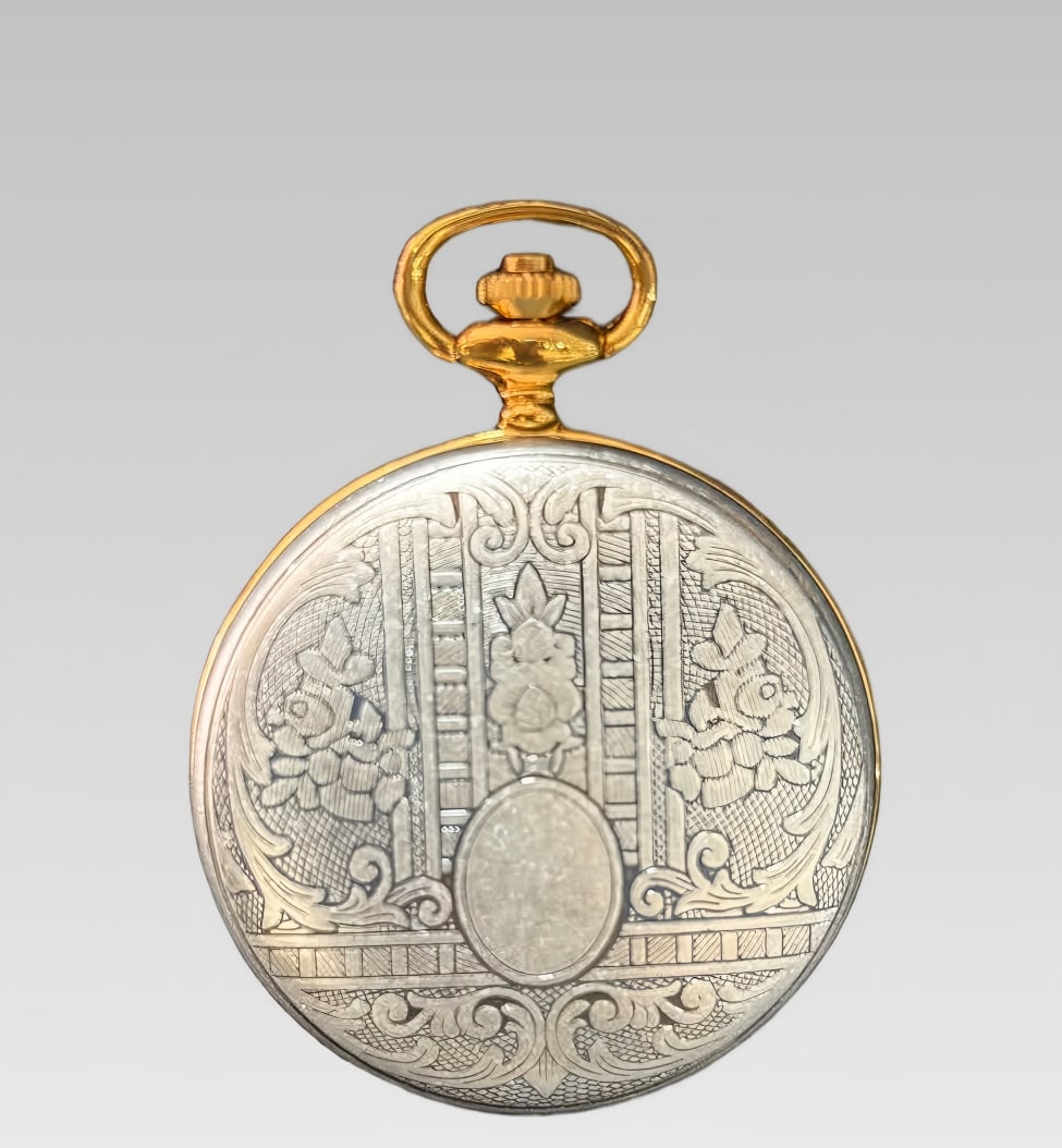 A late Qing European classical etching pocket watch: Late Qing European Classical Etching Pattern Pocket Watch SIZE: D: Approximately 50mm (The Dimensions Of All Batches Are Manually Measured.If You Need More Detailed Information, Please Contact Our