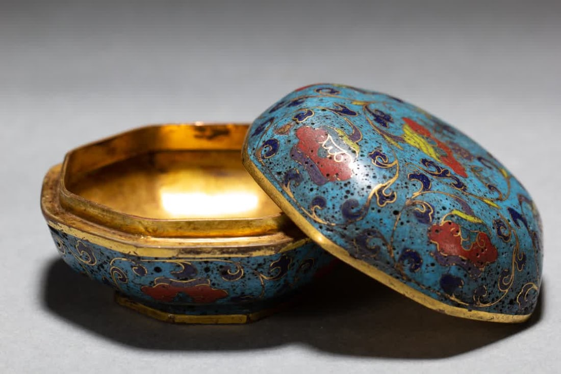 A Qing Dynasty cloisonne lid box - 2