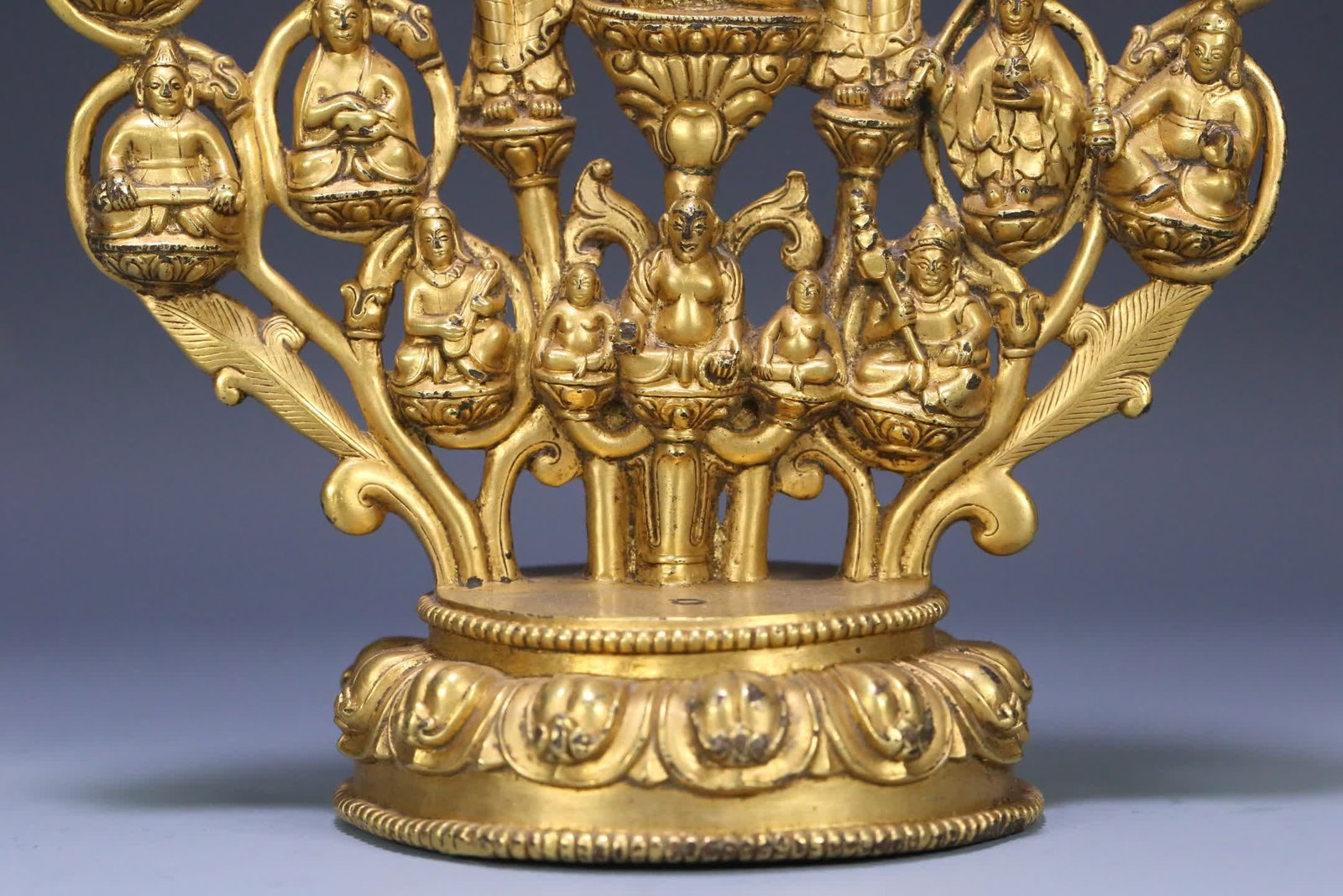 An 18th-century gilt copper party tree - 4