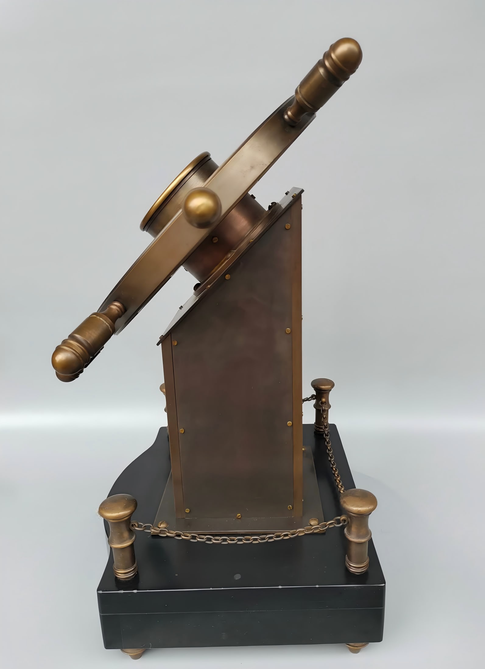 A late Qing brass pilot ship rudder clock - 3