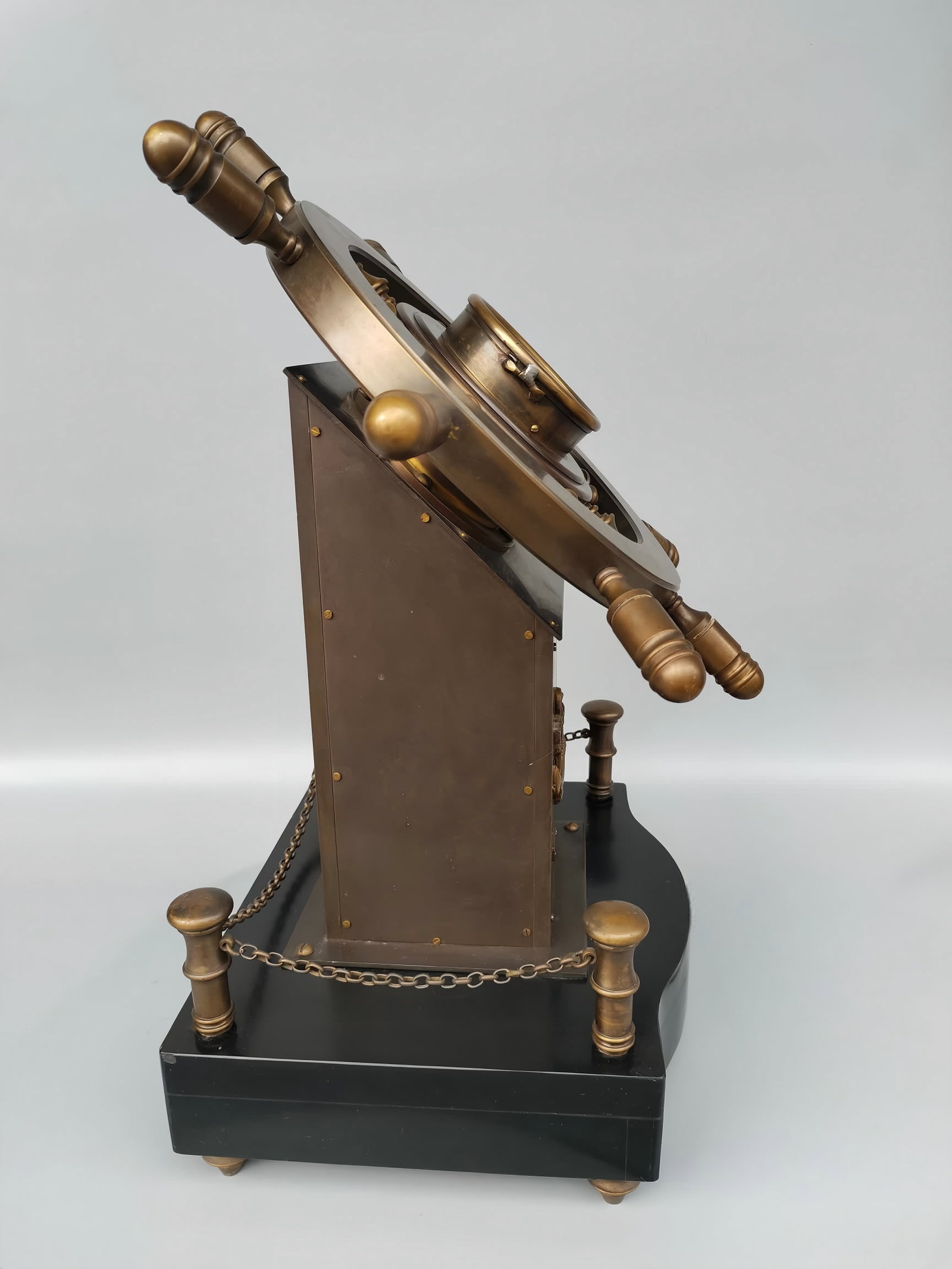 A late Qing brass pilot ship rudder clock - 6
