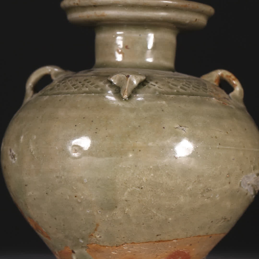 One Yue kiln beast head double-linked pot - 4