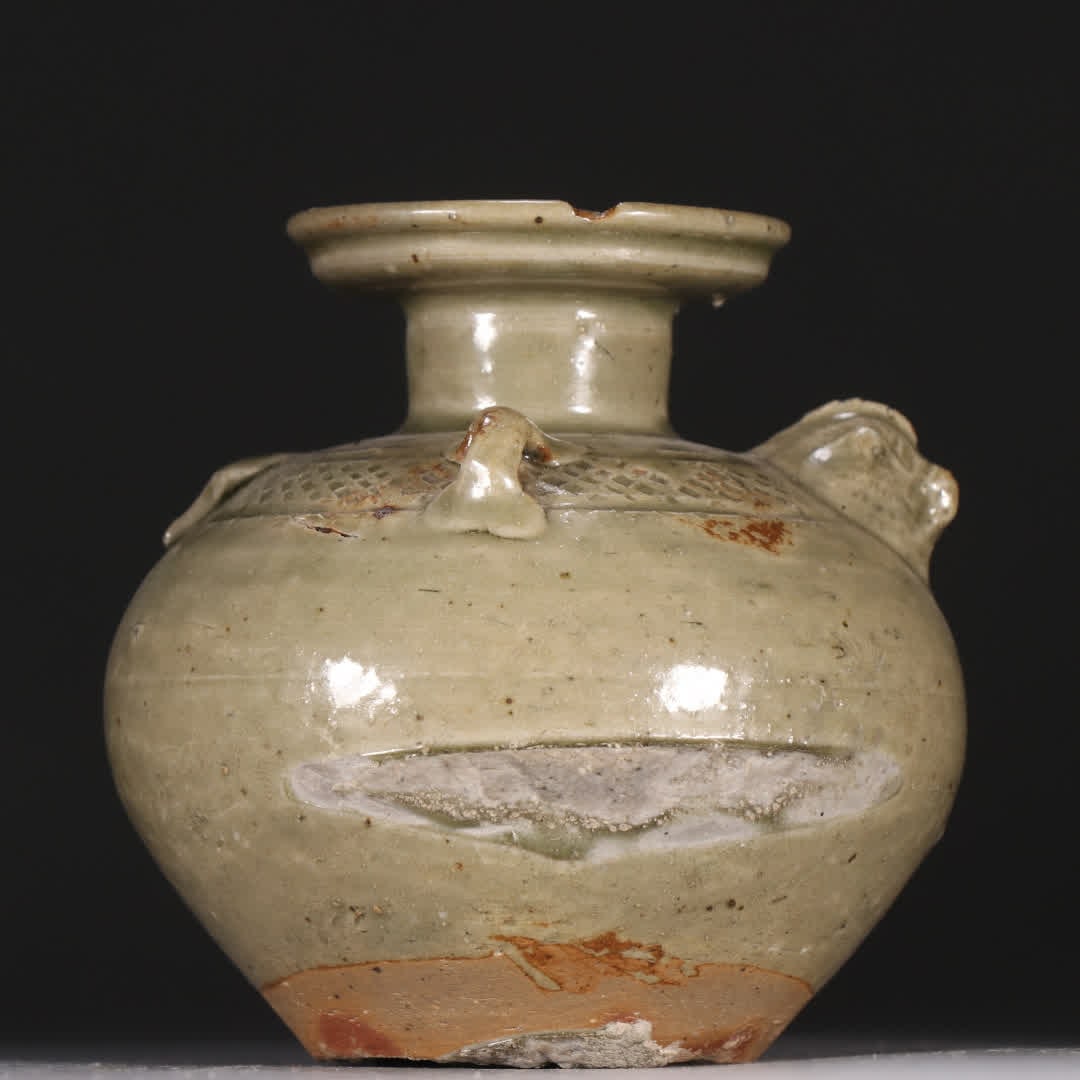 One Yue kiln beast head double-linked pot - 5