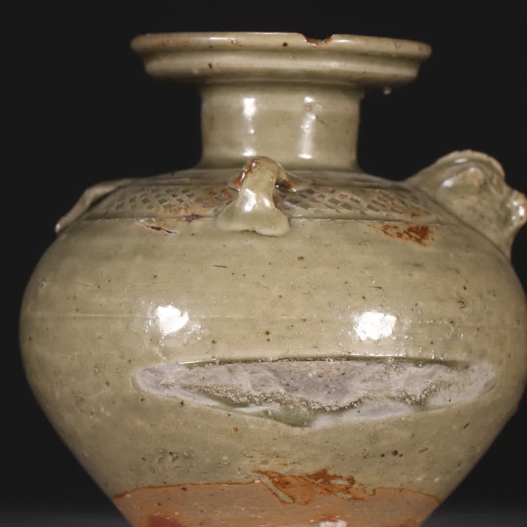 One Yue kiln beast head double-linked pot - 6