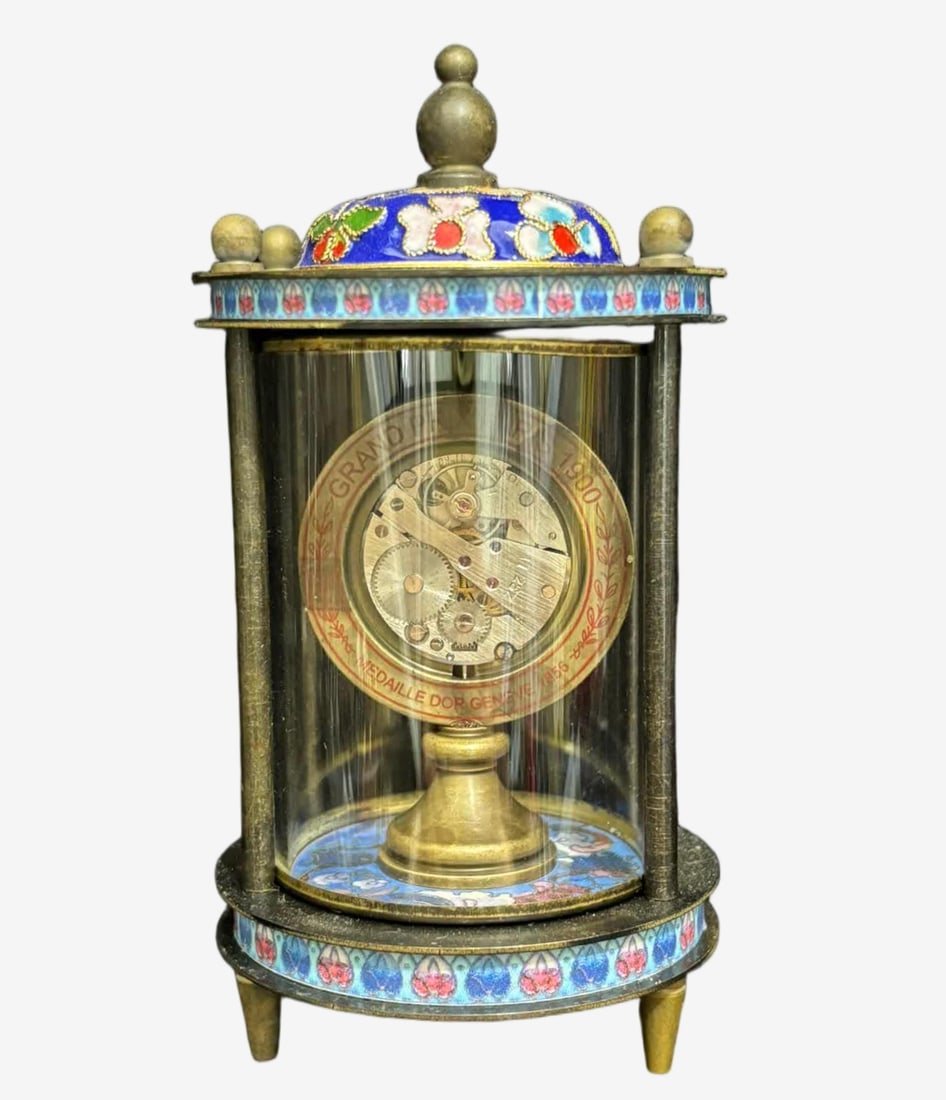 A late Qing dynasty cloisonne hand clock - 2