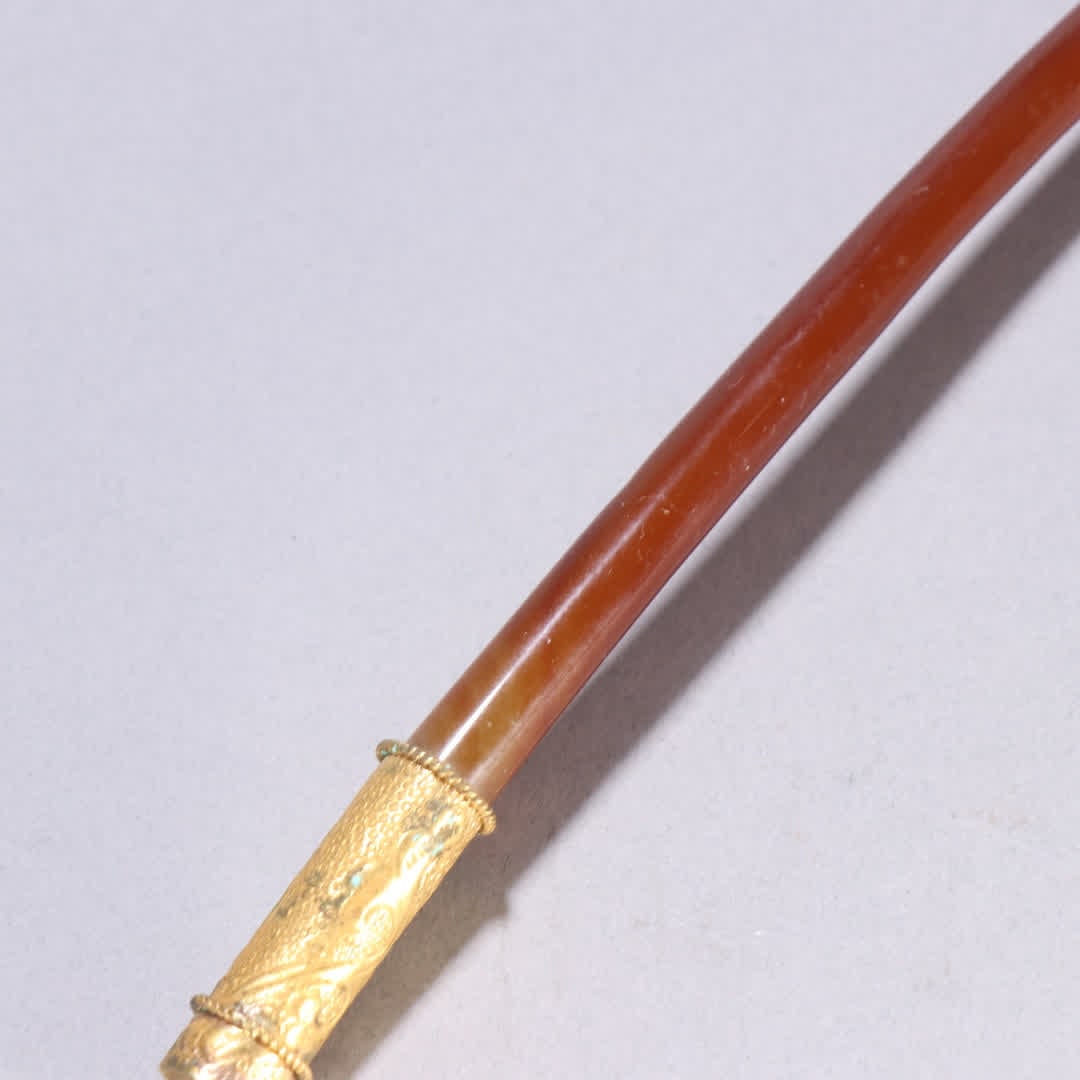 One Liao gold agate gold-wrapped spoon - 3