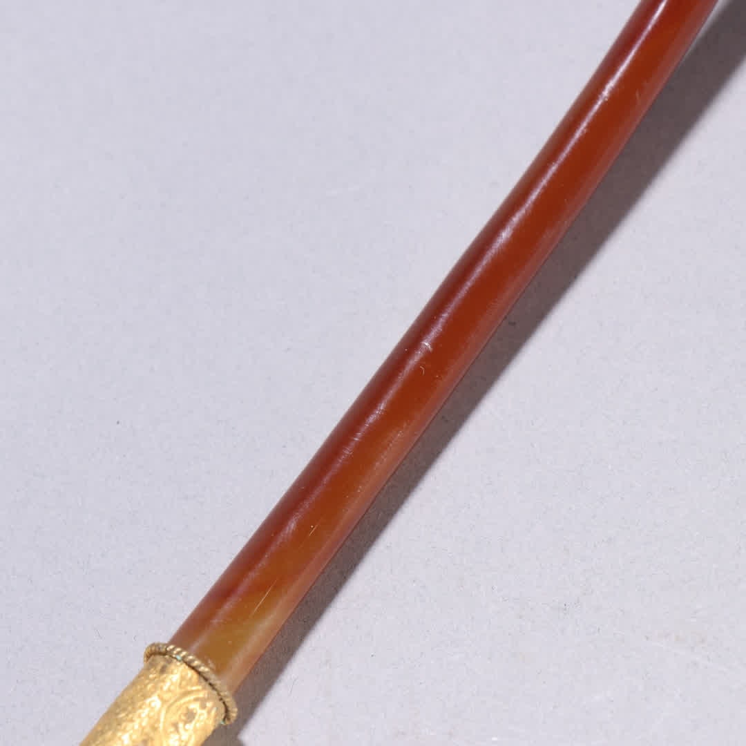 One Liao gold agate gold-wrapped spoon - 8