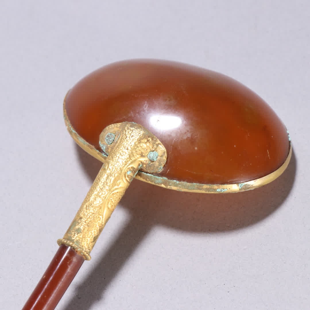 One Liao gold agate gold-wrapped spoon - 9