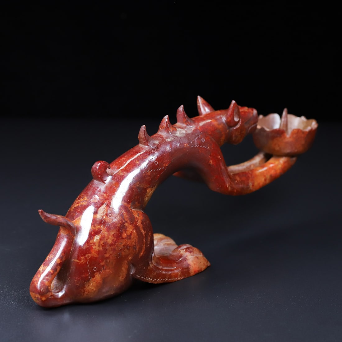 An Exquisite White Jade Auspicious Beast-Shaped Candlestick - 9