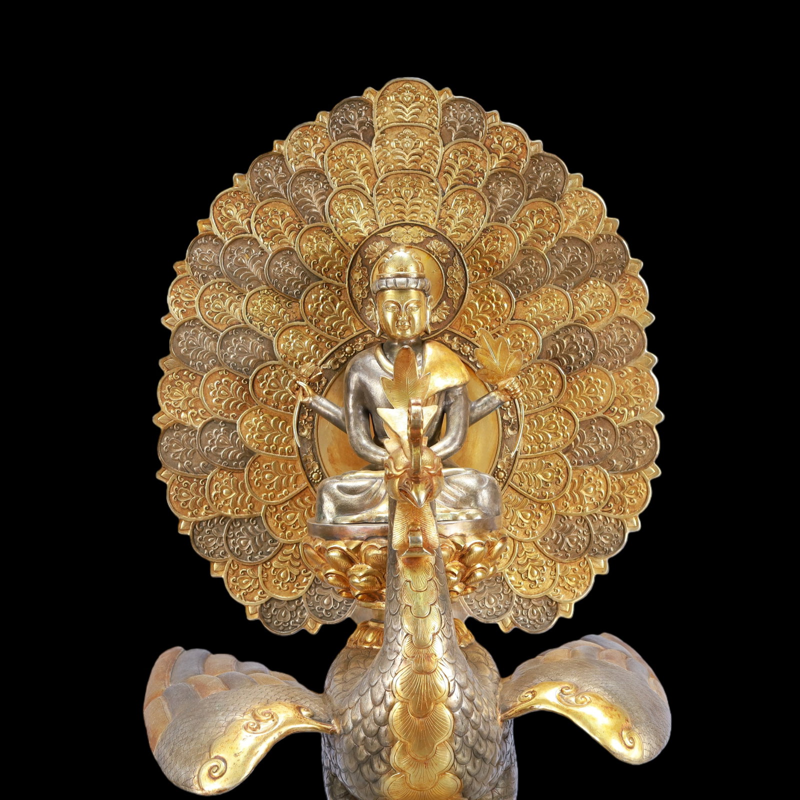 A Exquisite Gilt Silver Buddha statue - 2