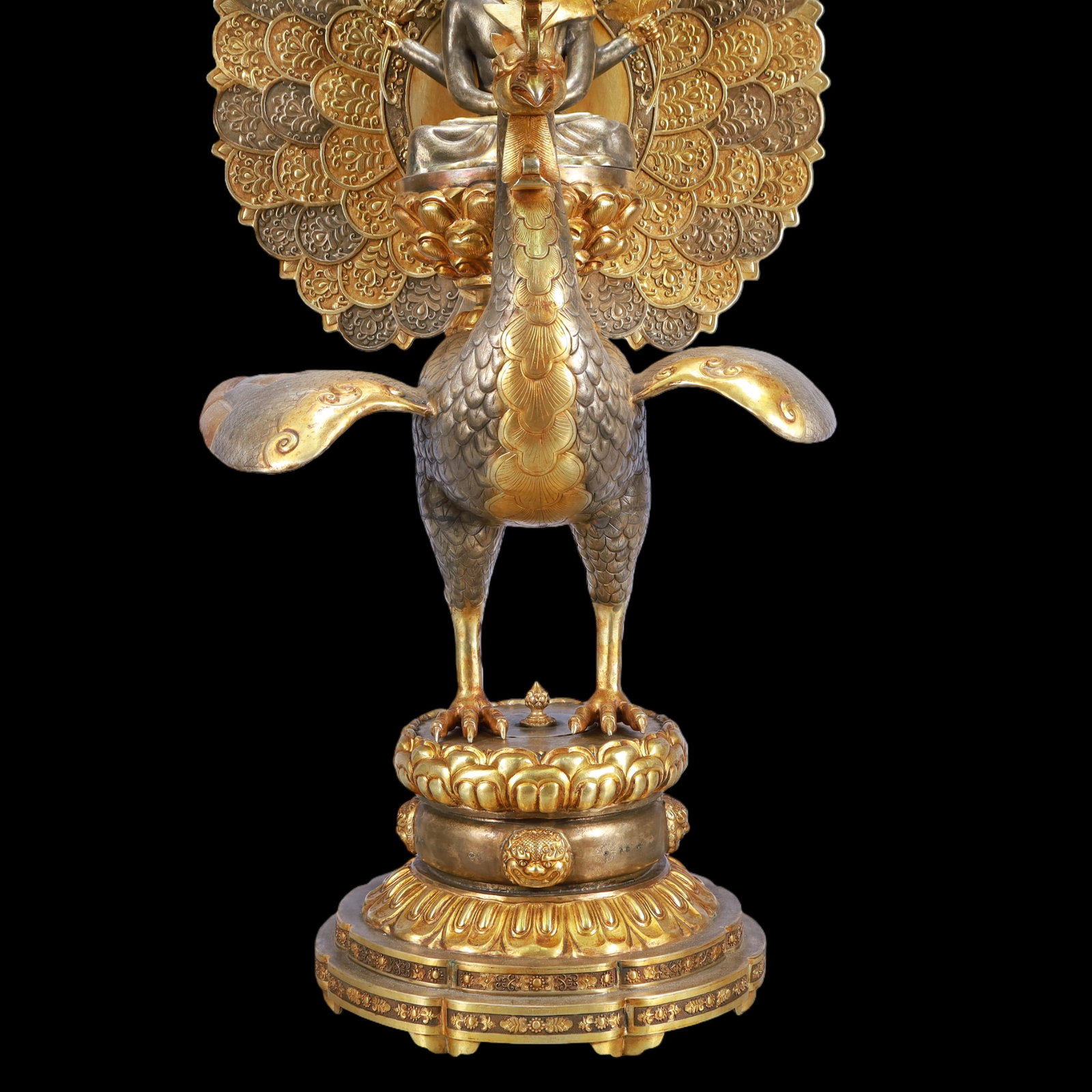 A Exquisite Gilt Silver Buddha statue - 3