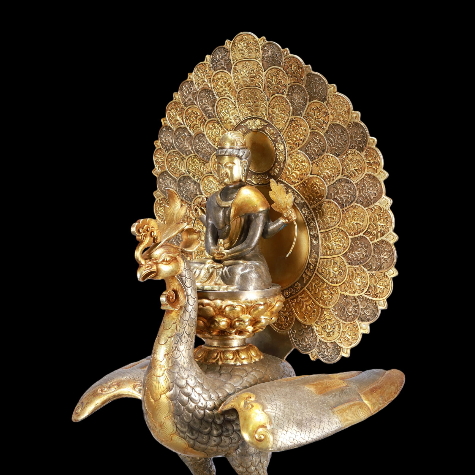 A Exquisite Gilt Silver Buddha statue - 5