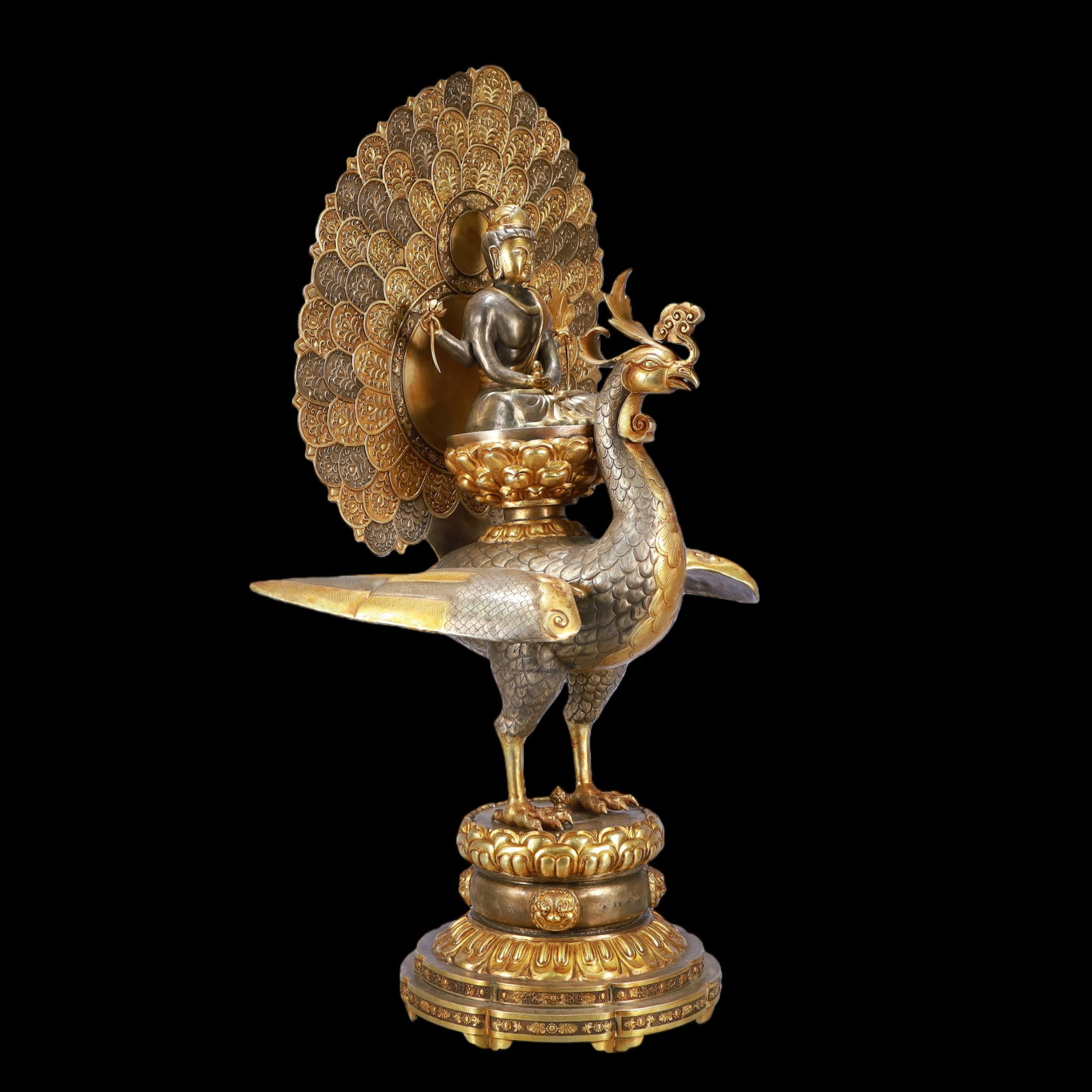 A Exquisite Gilt Silver Buddha statue - 7