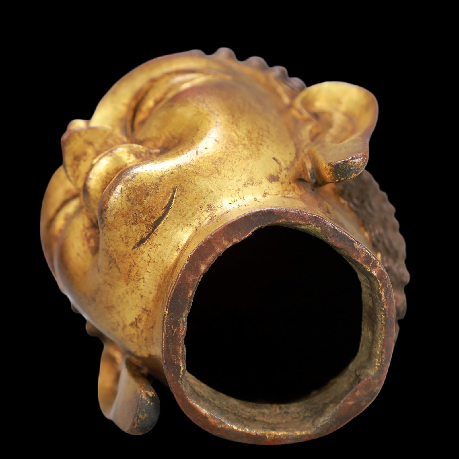 A Exquisite Gilt Bronze Buddha head - 6