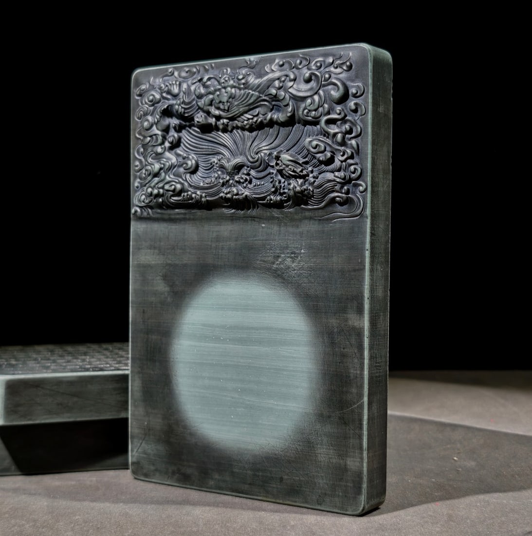An Exquisite with poem Inkstone - 3