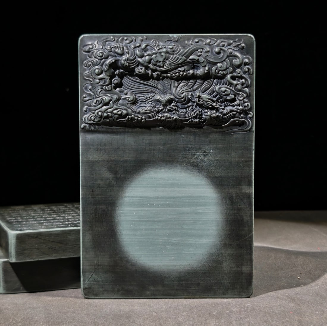 An Exquisite with poem Inkstone - 4