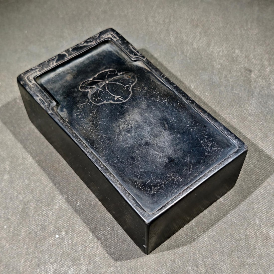 An Exquisite Dragon Pattern with poem Inkstone - 6