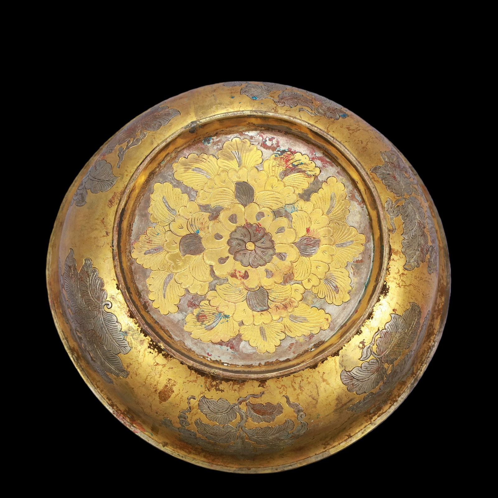 A Exquisite Gilt Bronze Flower Pattern Bowl - 11
