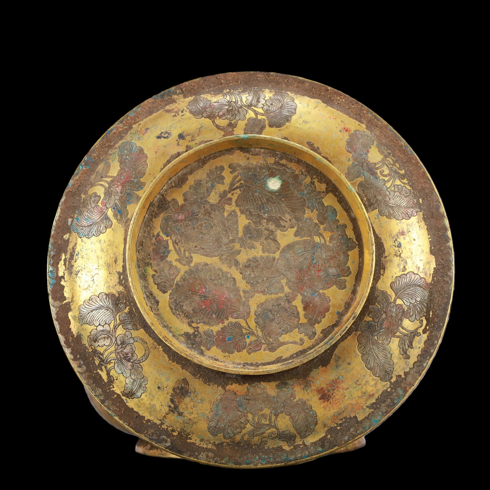 A Exquisite Gilt Bronze Flower Pattern Bowl - 6