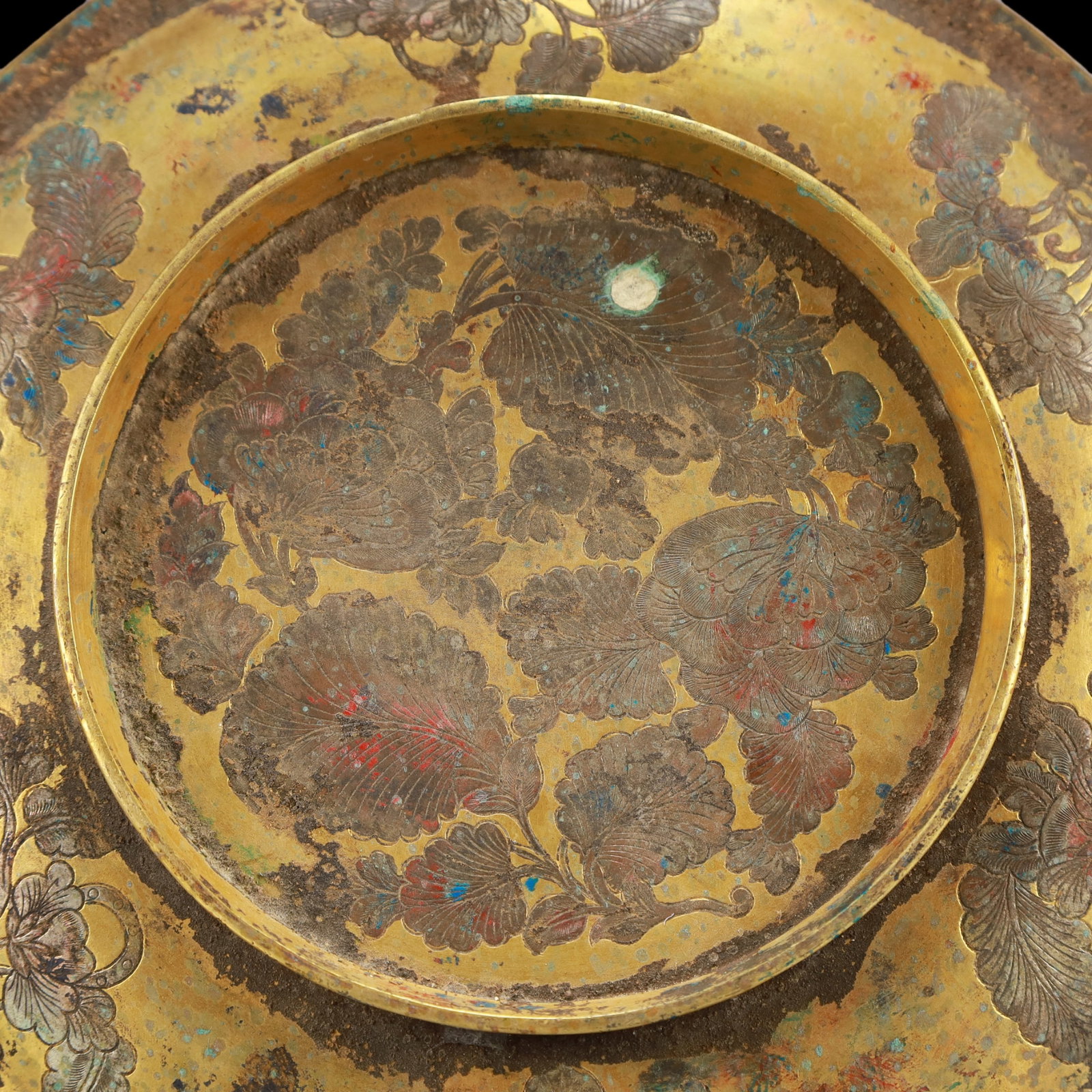 A Exquisite Gilt Bronze Flower Pattern Bowl - 7