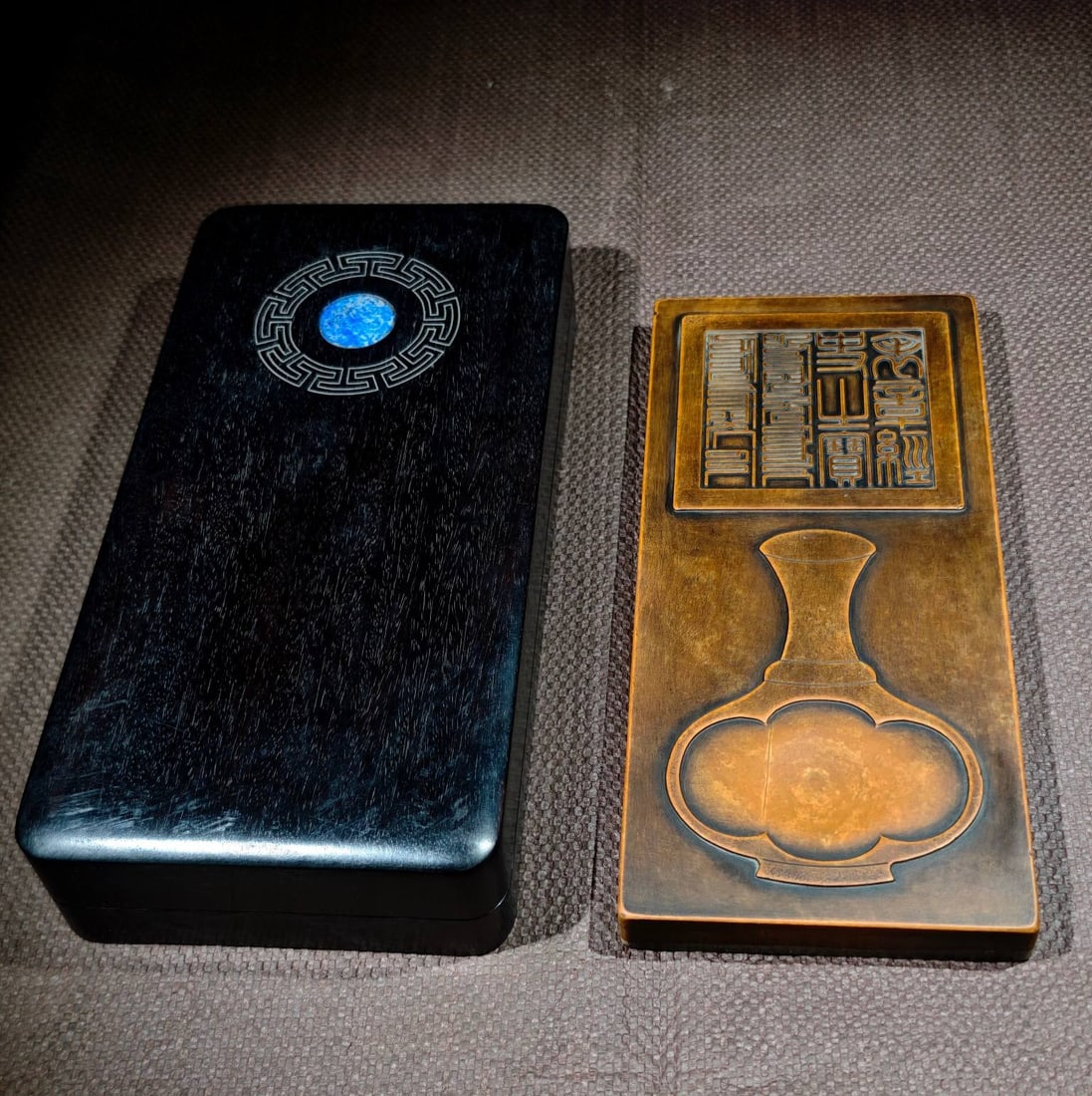 An Exquisite with poem Inkstone - 2