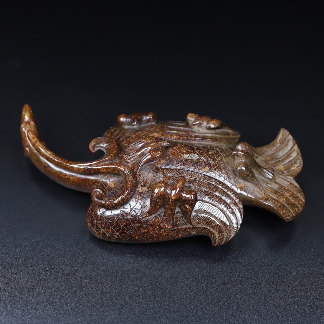 An Exquisite White Jade Phoenix Ornament - 6