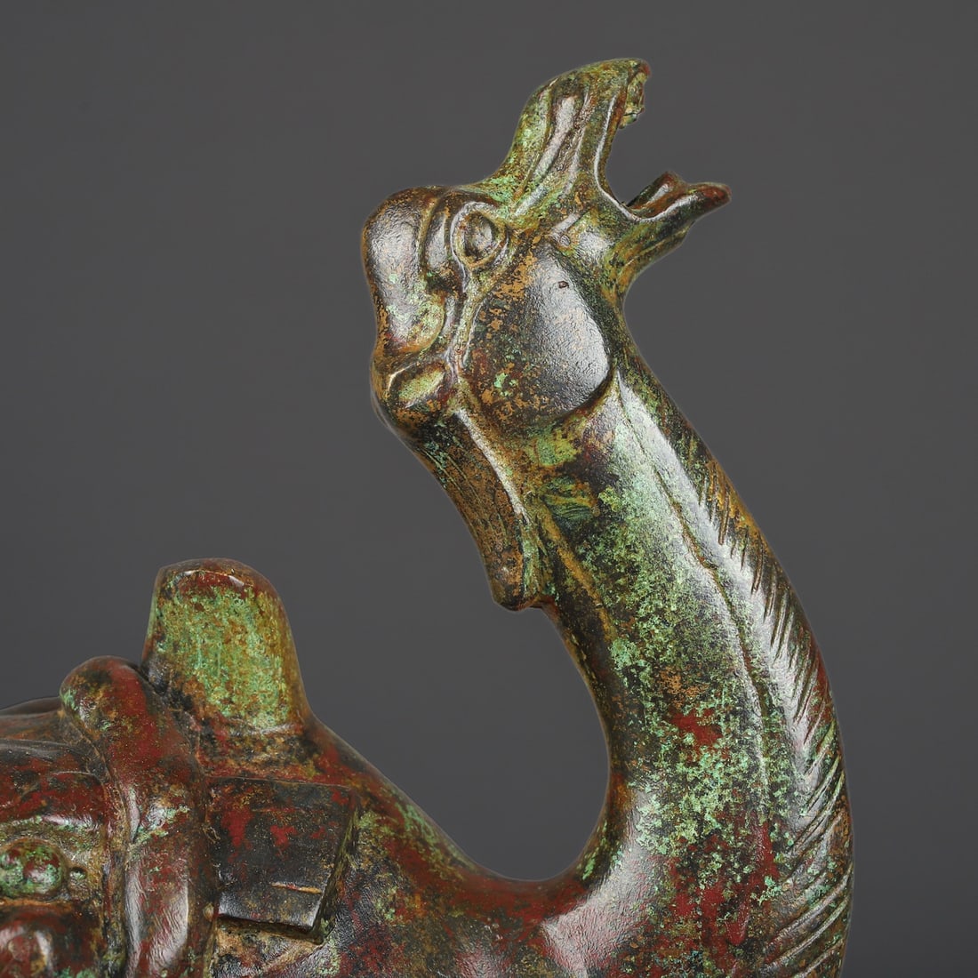 An Exquisite Bronze Beast-Face Pattern Camel Ornament - 3