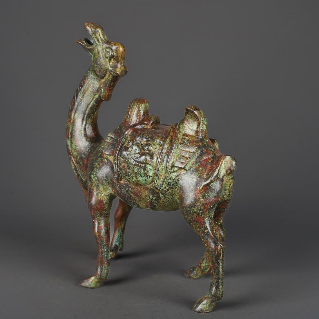An Exquisite Bronze Beast-Face Pattern Camel Ornament - 6