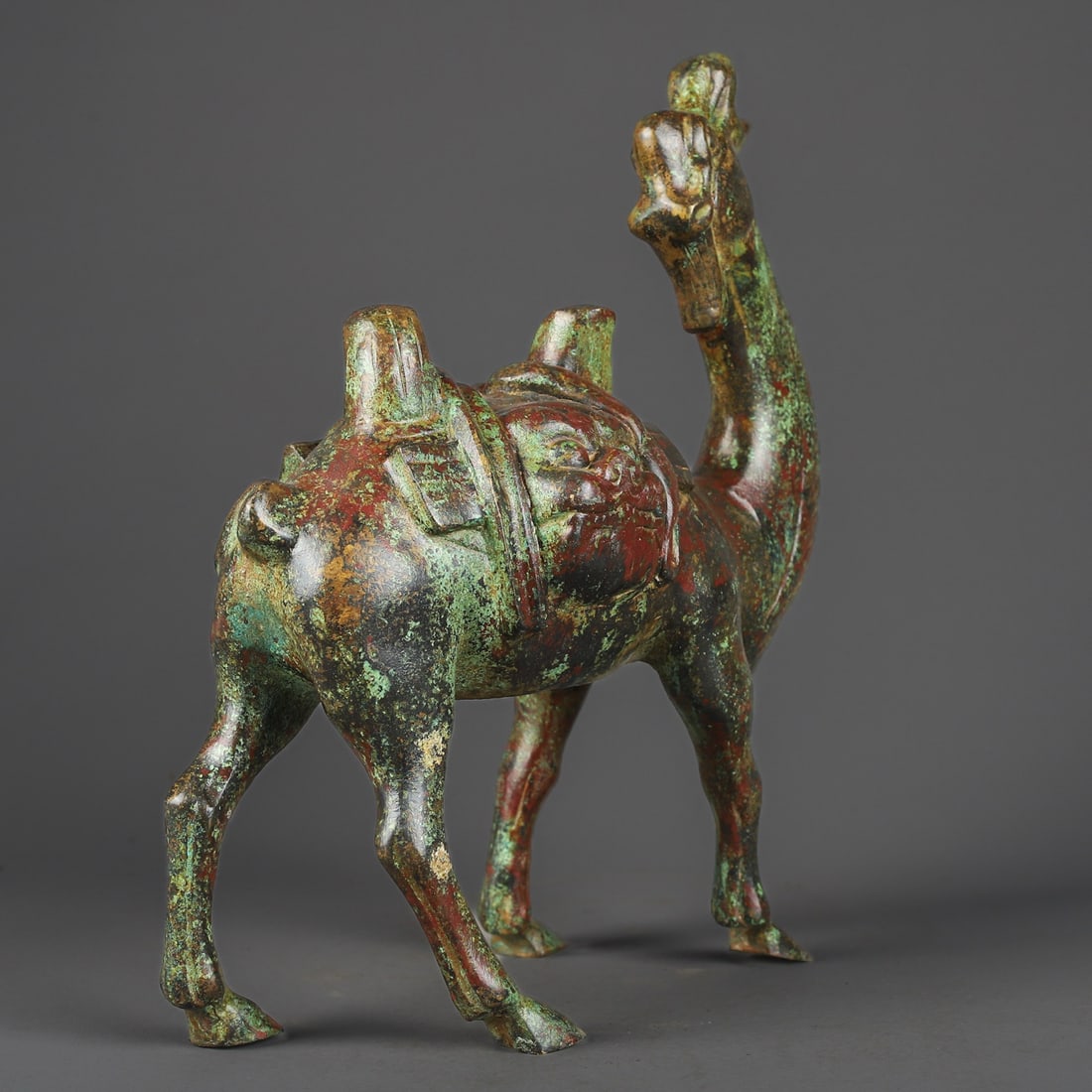 An Exquisite Bronze Beast-Face Pattern Camel Ornament - 8