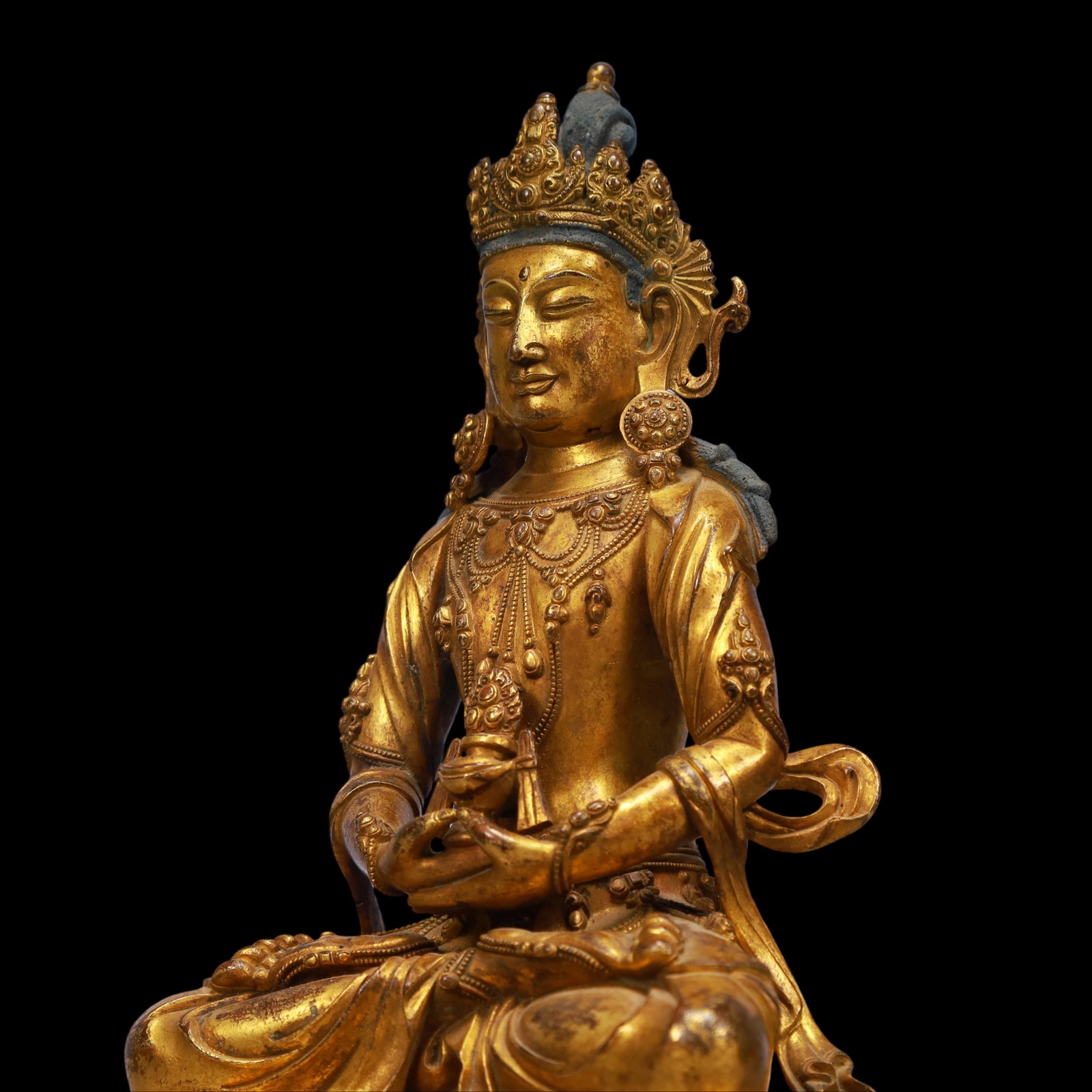 An Exquisite Gilt Bronze Buddha Statue - 5