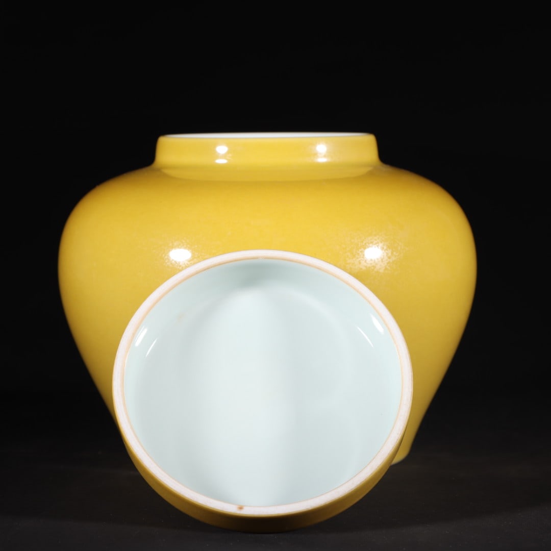 An ExquisiteA pair ofYellow Glazed Jar - 7