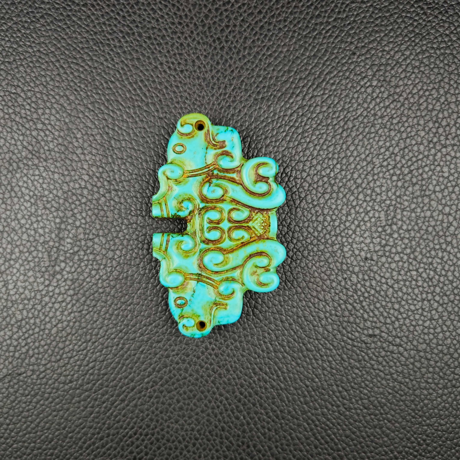 An Exquisite Turquoise Auspicious Beast Pendant - 6