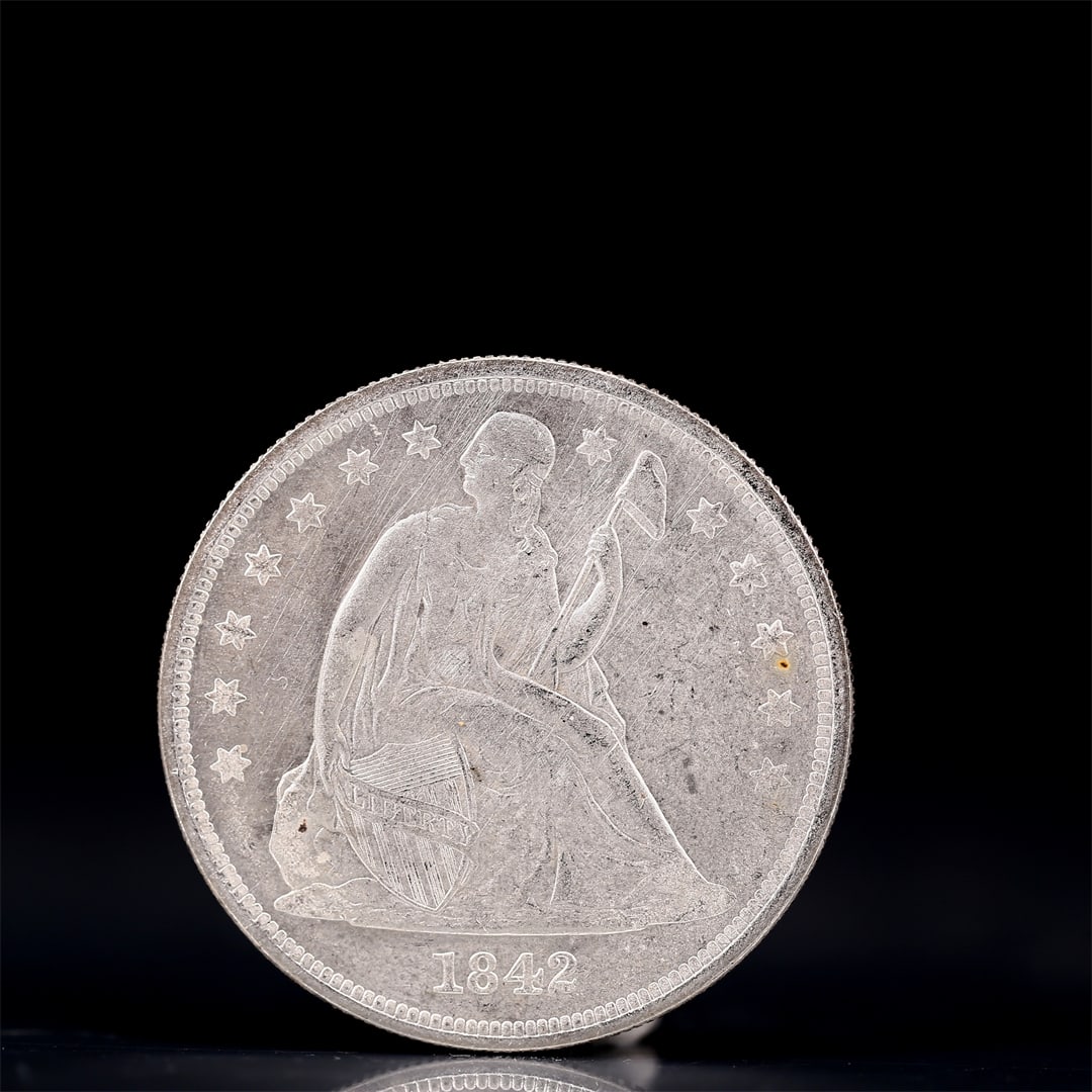 USA One Dollar 1842 Coin: American coin. IN GOD WE TRUST / LIBERTY / 1842 / UNITED STATES OF AMERICA / ONE DOL. Weight:26.9g. (The Dimensions Of All Batches Are Manually Measured.If You Need More Detailed Information, Please