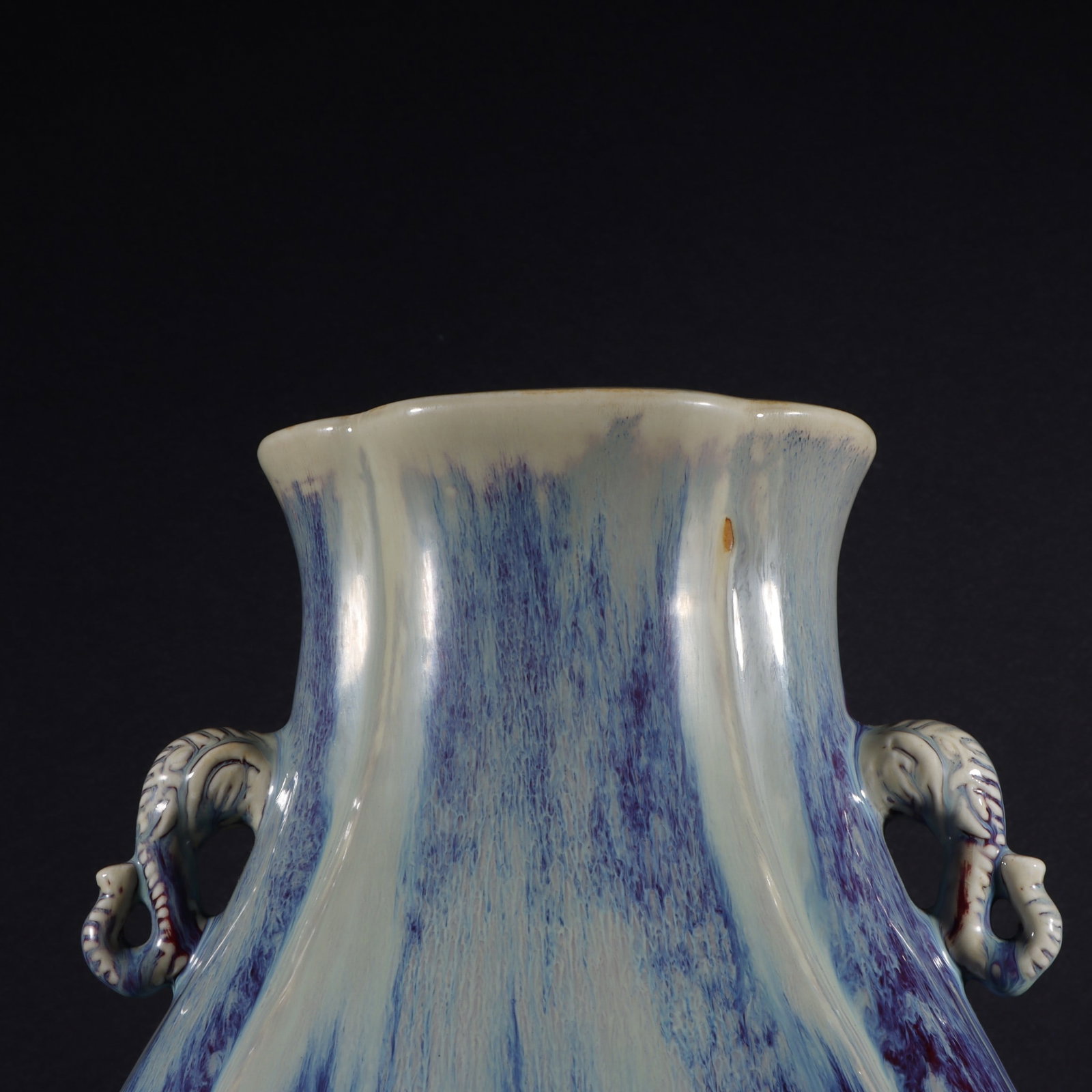 An Exquisite Flambe Glazed Double-Ears Vase - 3