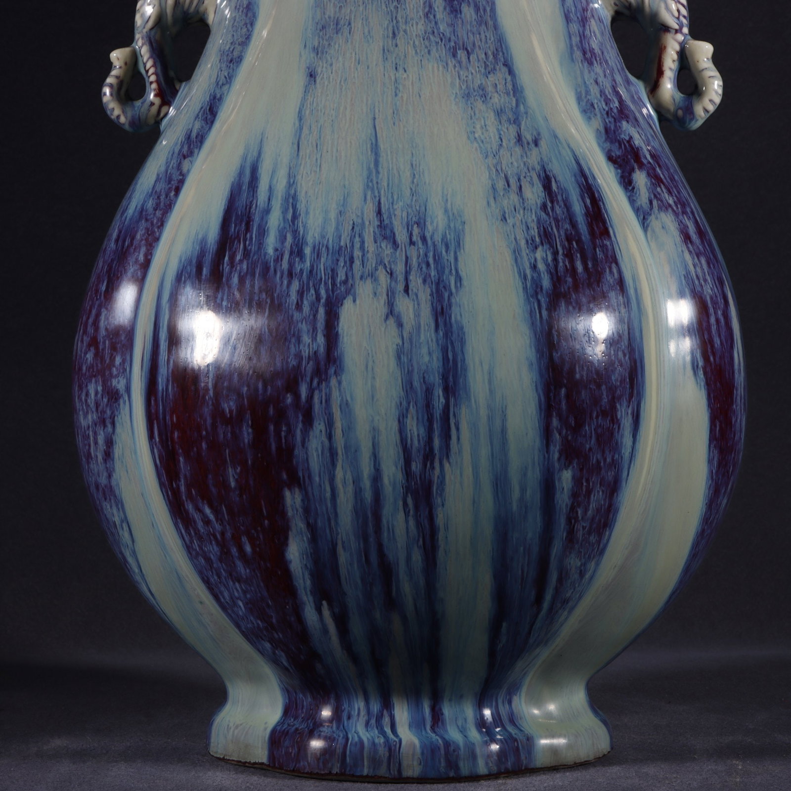 An Exquisite Flambe Glazed Double-Ears Vase - 4
