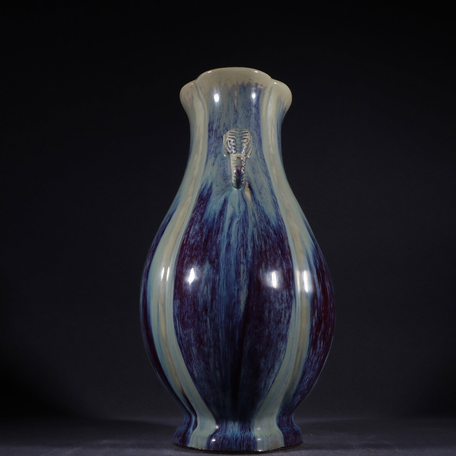 An Exquisite Flambe Glazed Double-Ears Vase - 5