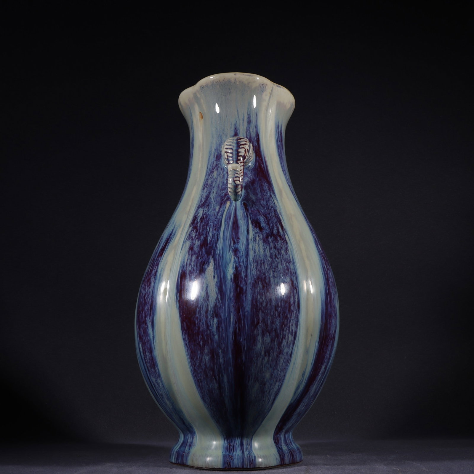 An Exquisite Flambe Glazed Double-Ears Vase - 6