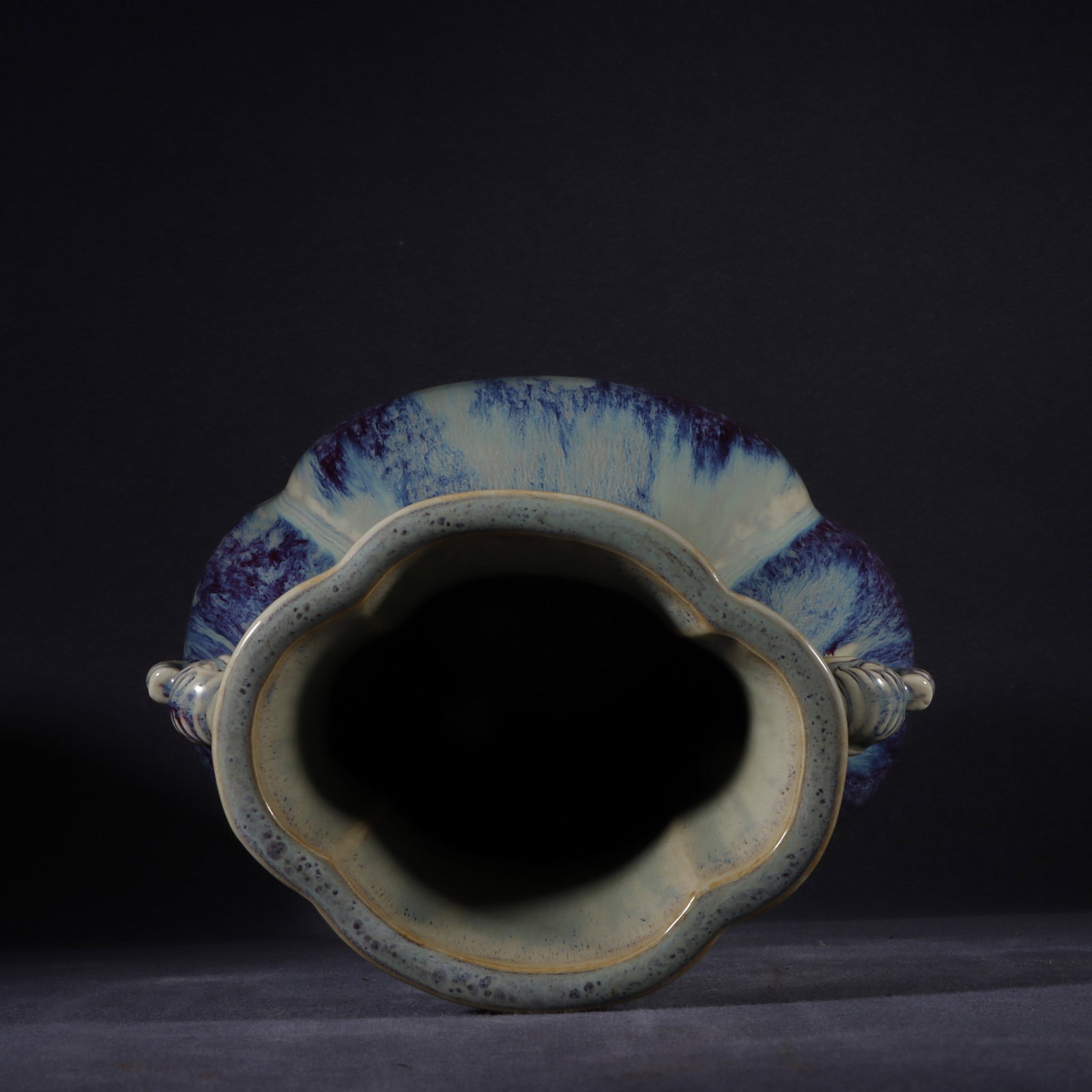 An Exquisite Flambe Glazed Double-Ears Vase - 8