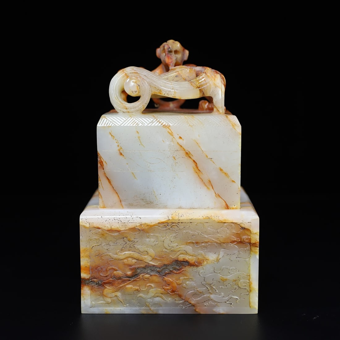 An Exquisite White Jade Auspicious Beast Seal - 2