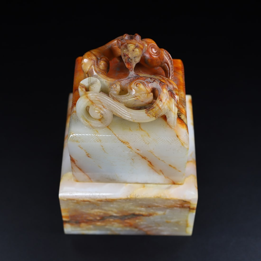 An Exquisite White Jade Auspicious Beast Seal - 3