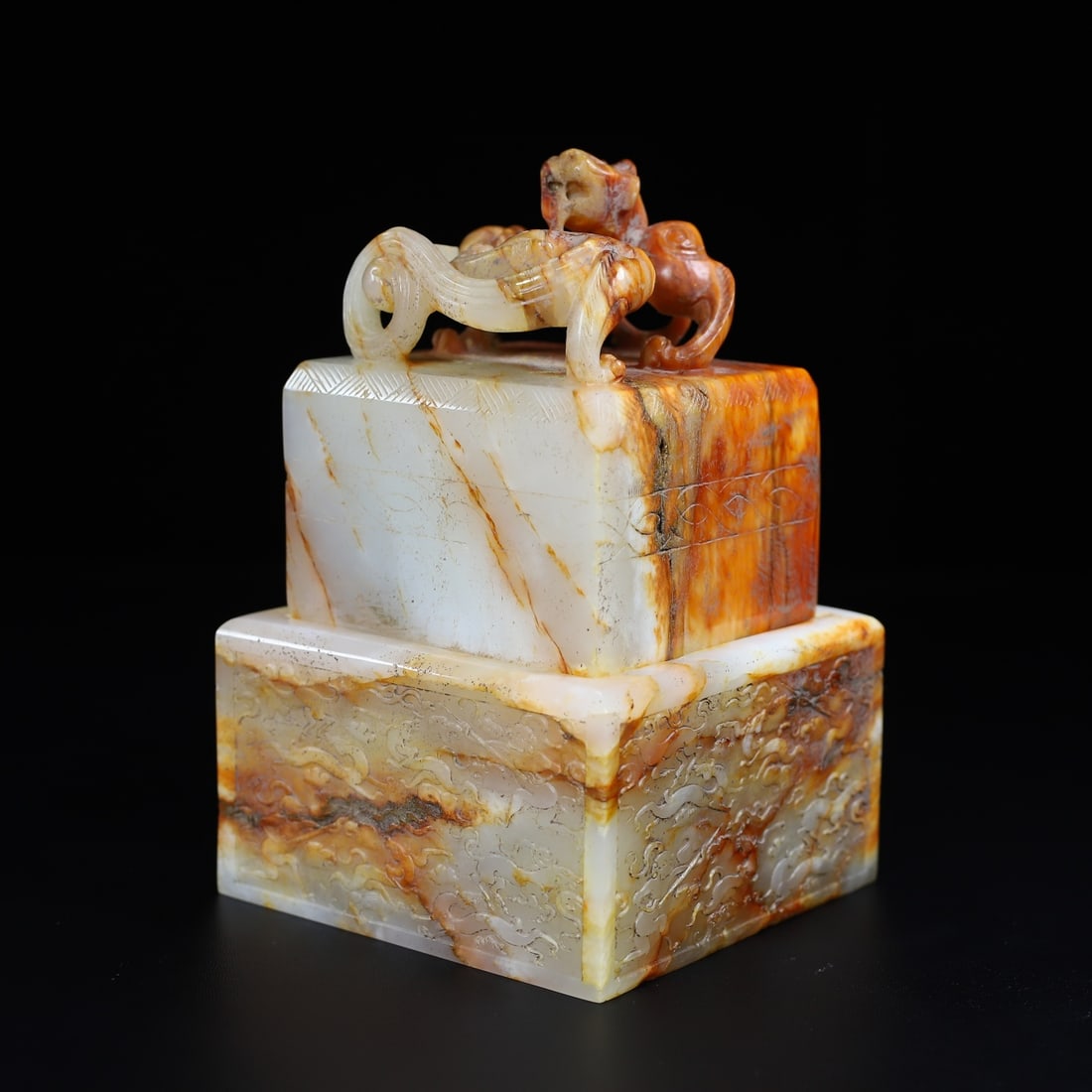 An Exquisite White Jade Auspicious Beast Seal - 5