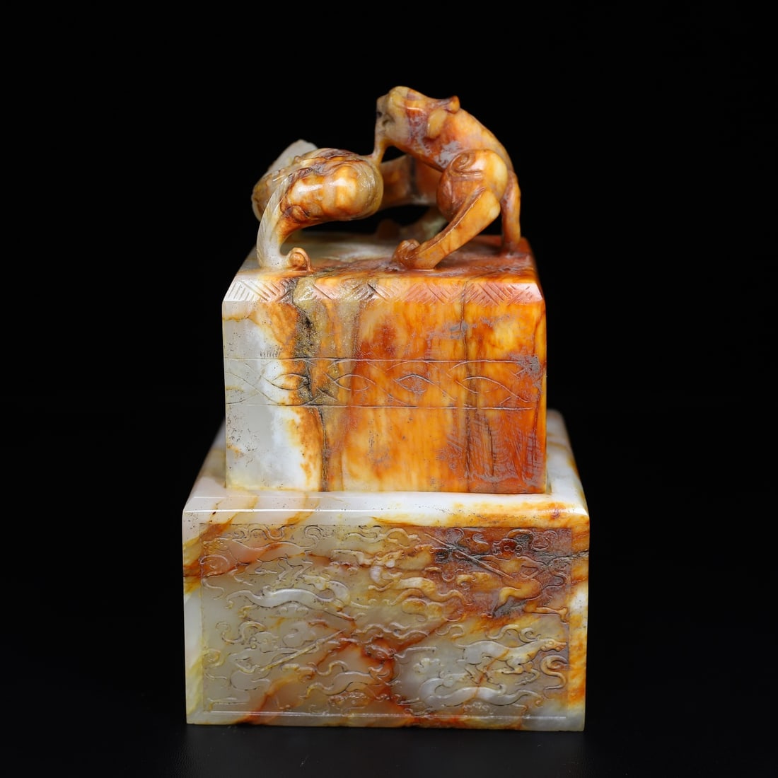 An Exquisite White Jade Auspicious Beast Seal - 6