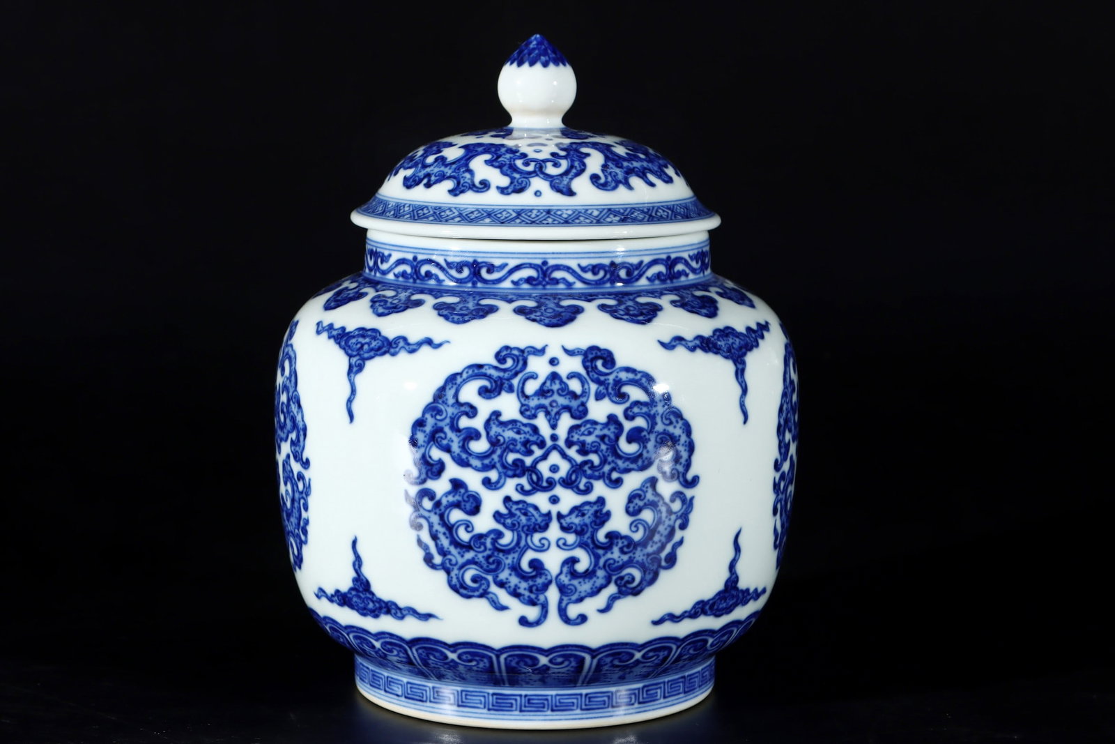 An Exquisite Blue and White Dragon Pattern Tea Caddy ? - 3