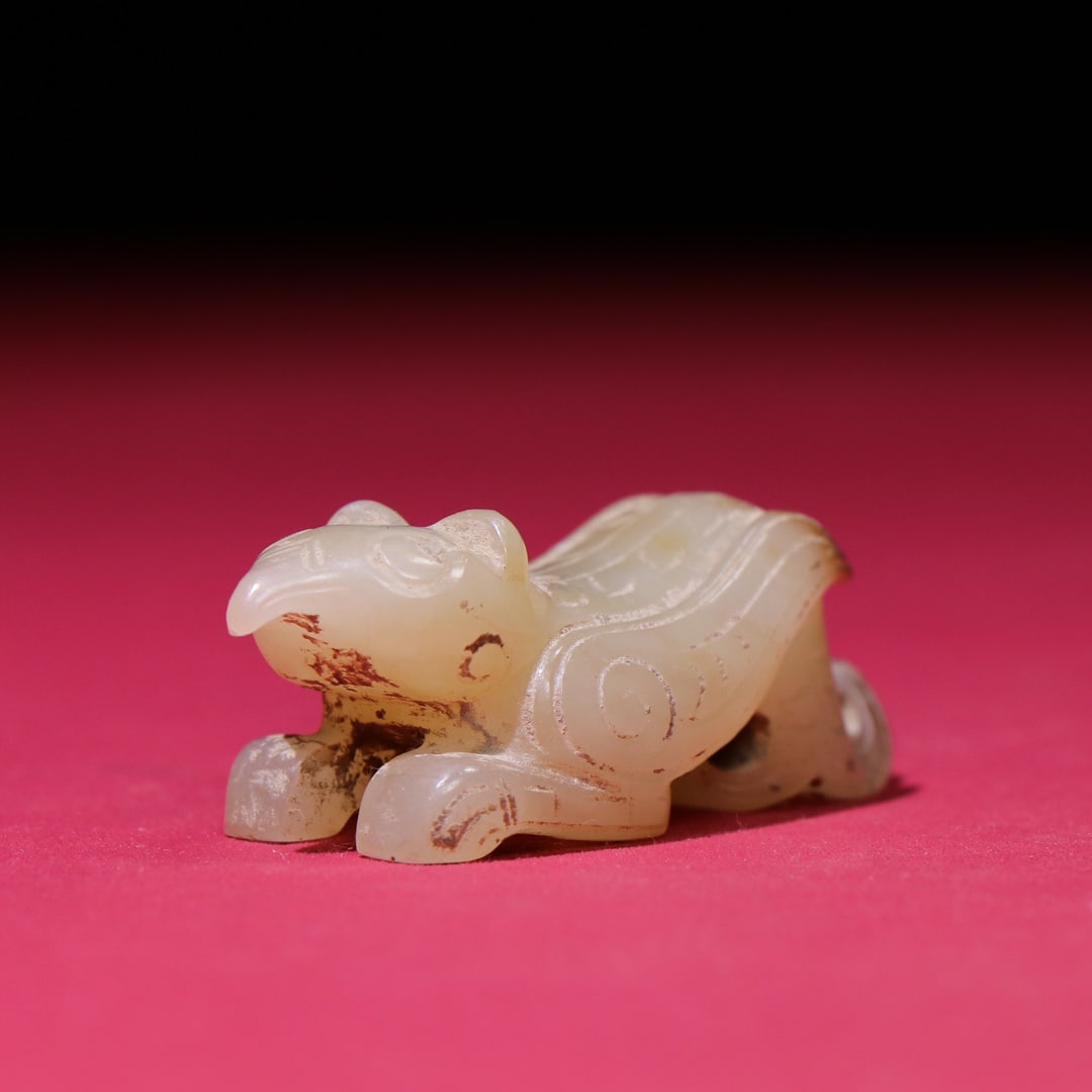 An Exquisite White Jade Phoenix Pendant - 2