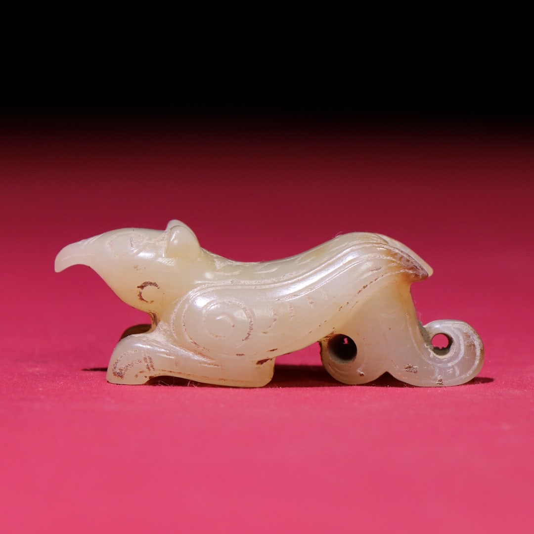 An Exquisite White Jade Phoenix Pendant - 5
