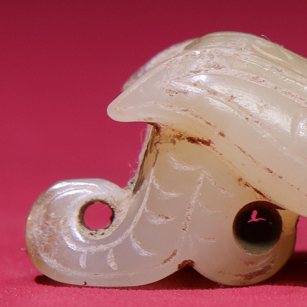 An Exquisite White Jade Phoenix Pendant - 6