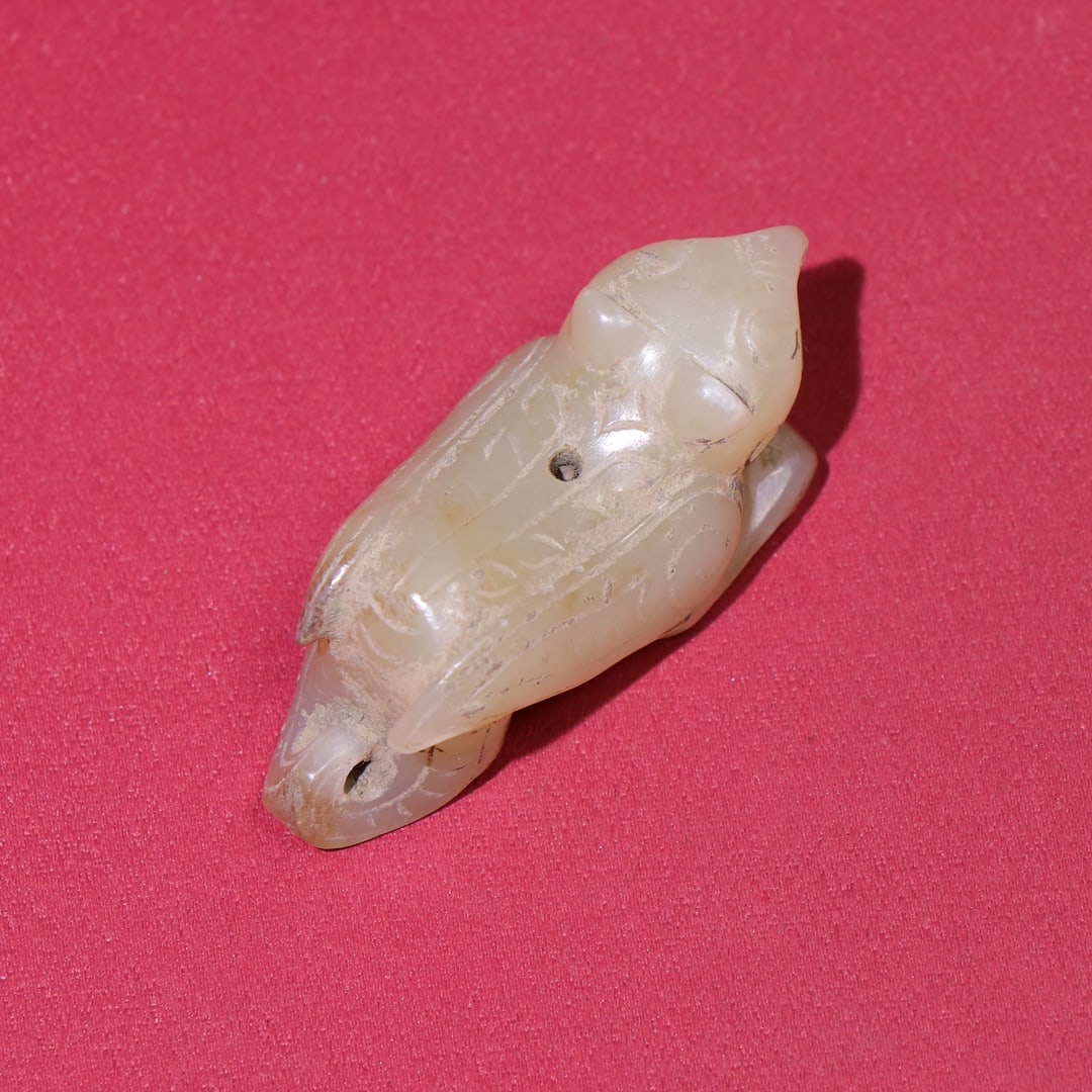 An Exquisite White Jade Phoenix Pendant - 8