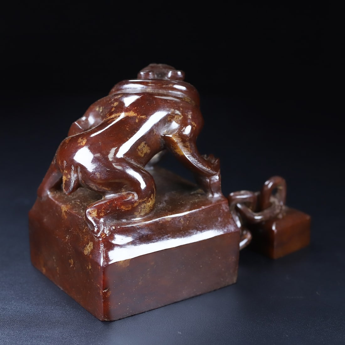 An Exquisite White Jade Bear Seal - 5