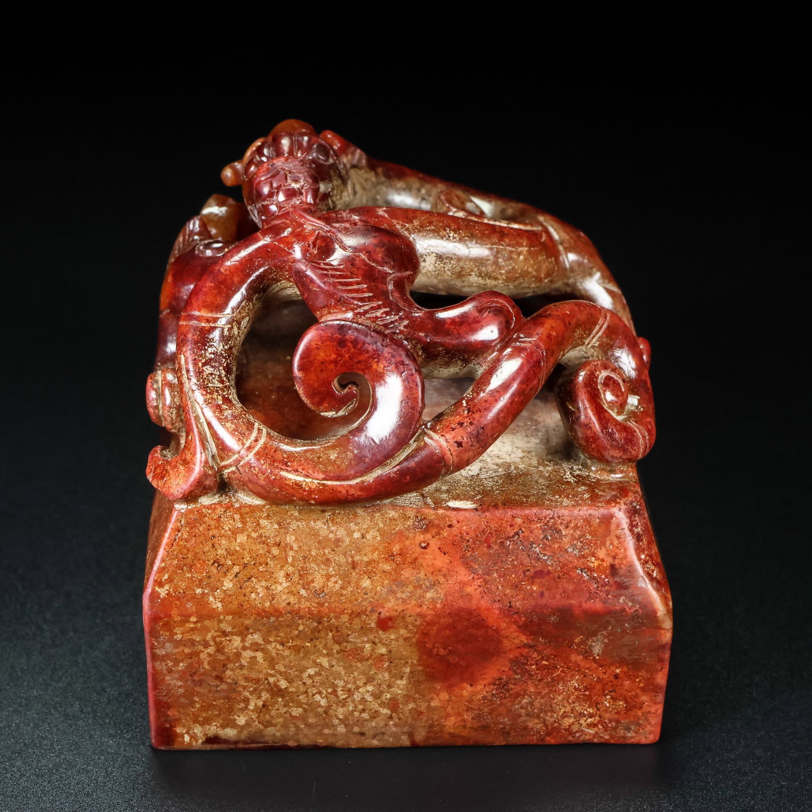 An Exquisite White Jade Dragon Pattern Seal - 2